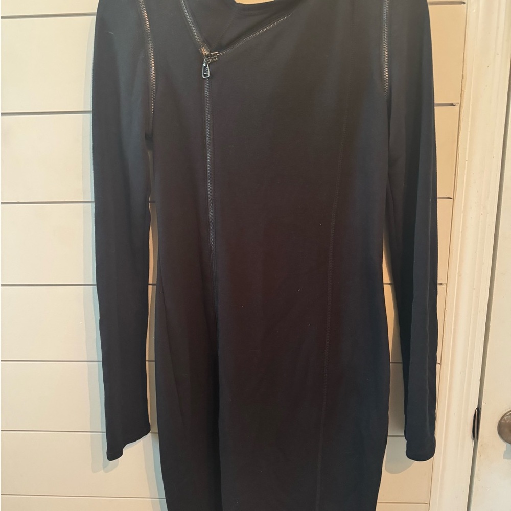 Rachel Black Long Sleeve Dress with Zipper